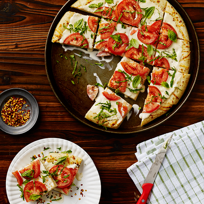 Creamy Basil White Pizza