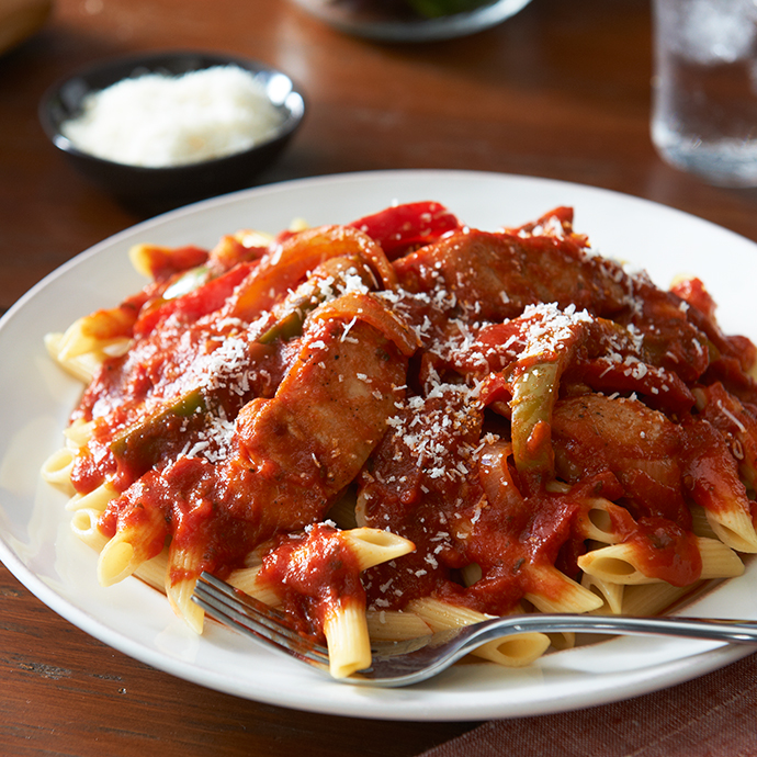 BRAISED CHICKEN AND PENNE