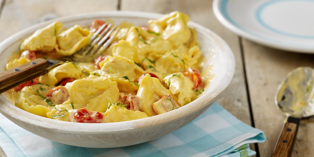 CHEESE TORTELLINI WITH TOMATOES AND BASIL
