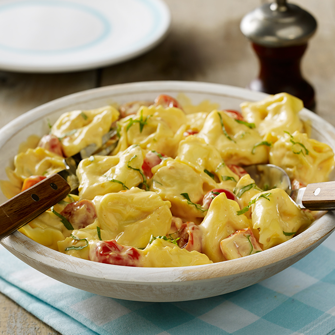 CHEESE TORTELLINI WITH TOMATOES AND BASIL