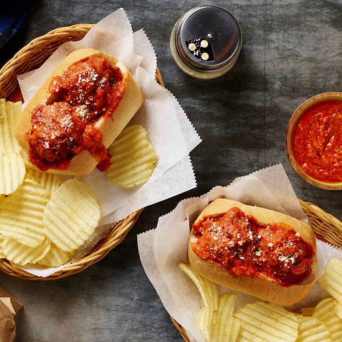 Slow Cooker Meatballs Parmesan