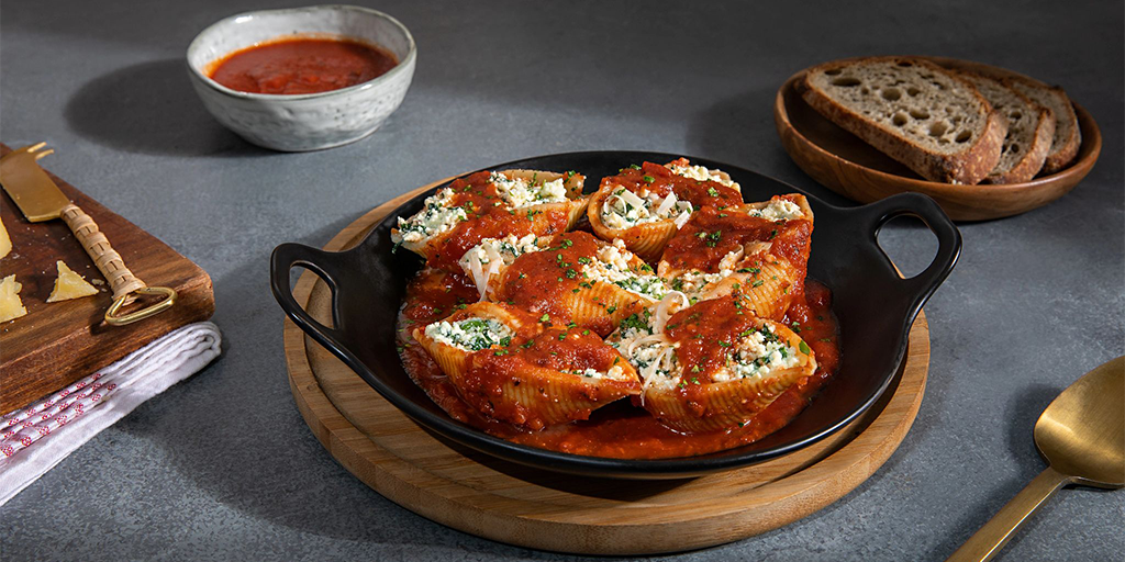 Stuffed Shells with Hearty Greens