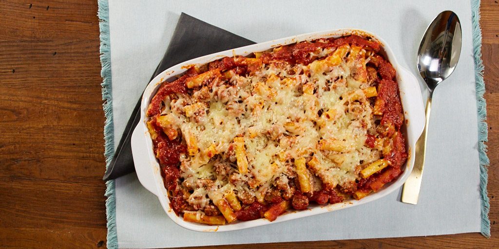 Easy Cheese-Topped Meatball Casserole