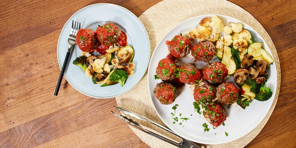 Mini Meatloaves and Roasted Veggies