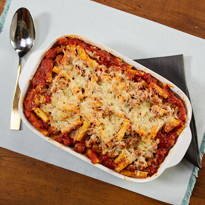 Easy Cheese-Topped Meatball Casserole