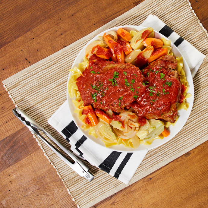 Italian-Style Pot Roast with Carrots and Fennel