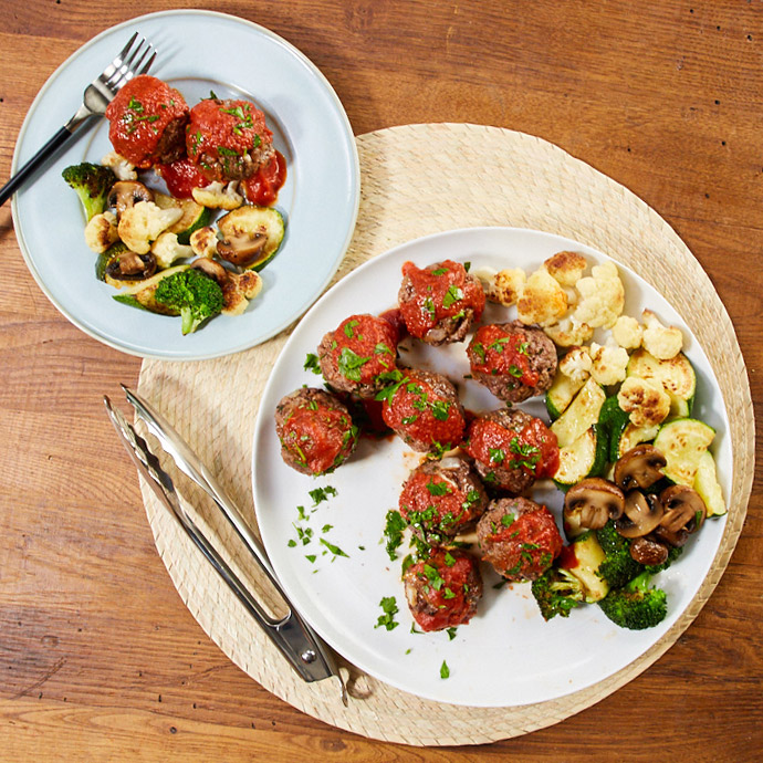 Mini Meatloaves and Roasted Veggies