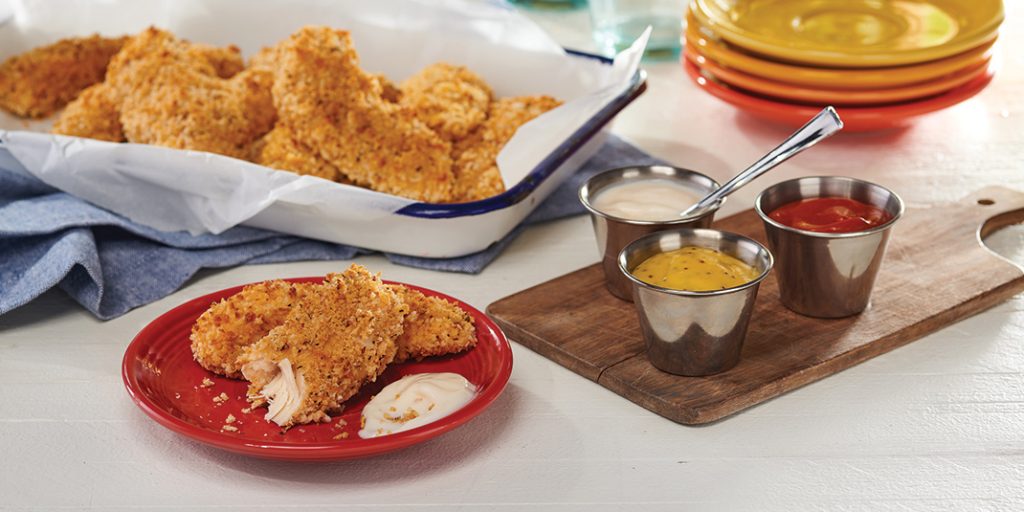 Crunchy Chicken Tenders with Pick & Mix Dipping Sauces