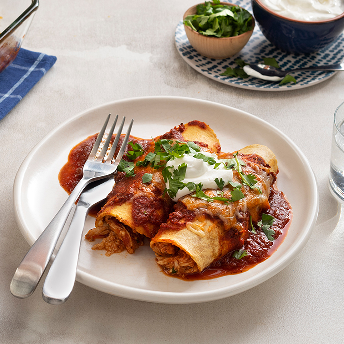 Shortcut Cheesy Chicken Enchiladas 