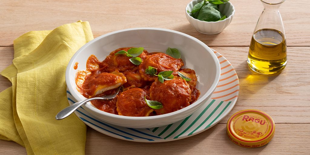 Creamy Cauliflower Tomato Ravioli