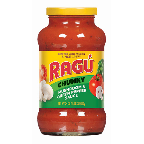 RAGÚ Chunky Mushroom & Green Pepper Sauce, 24 oz